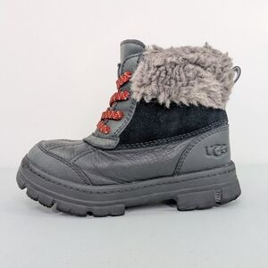 UGG Ashton Addie Winter Snow Boots Kids Toddler Size 10 Waterproof Wool Black